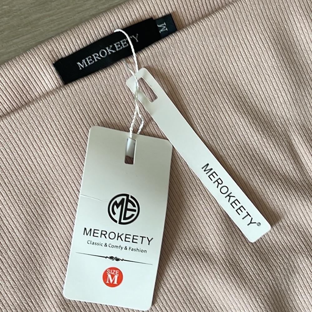 NWT Merokeety ribbed light pink Dress 💞 - Picture 5 of 6